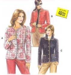 23079 NEUE MODE COLLAR OR NOT BUTTON JACKET PATTERN 10-22